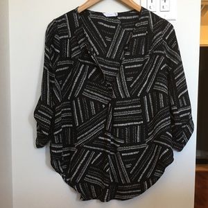 Lush black and white top